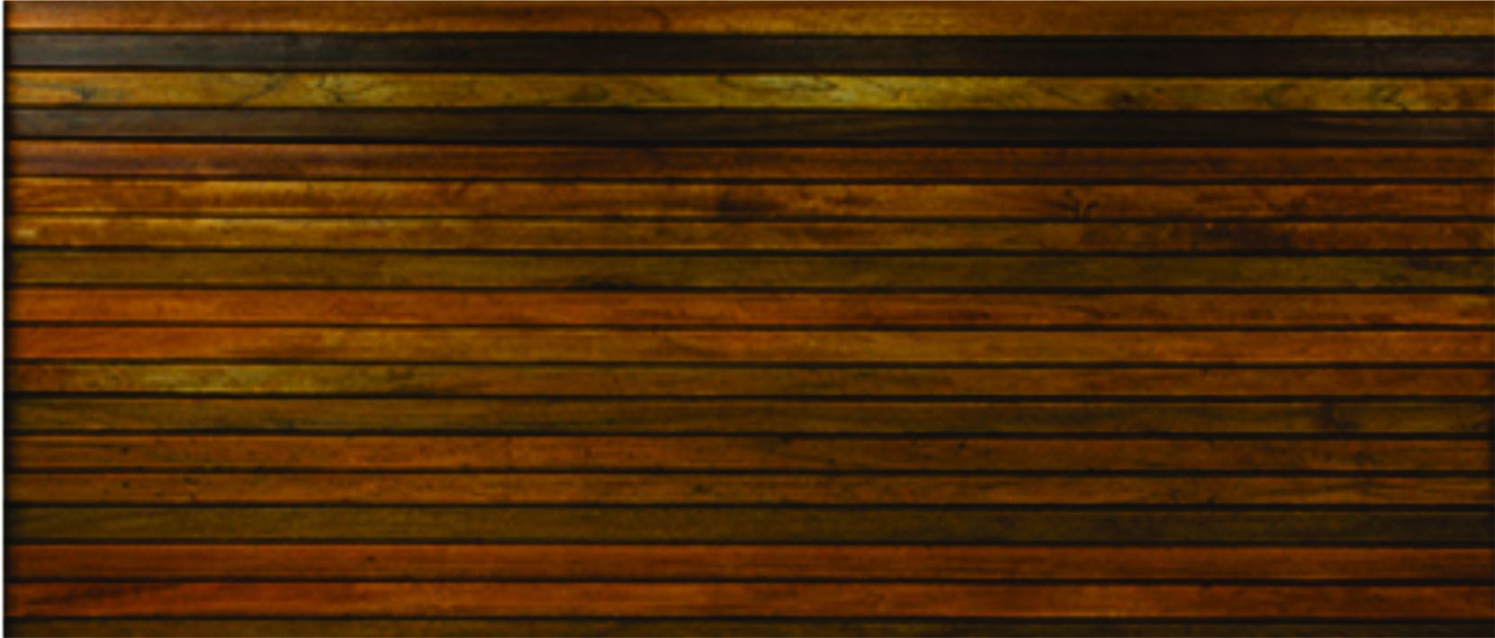 Horizontal slate double door